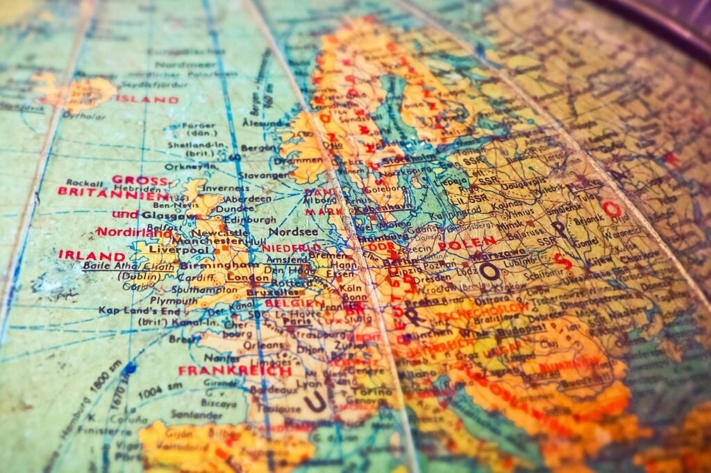 globe, map, countries, borders, old, states, national borders, continents, to travel, world map, world, europe, vintage, retro, flea market, places, atlantic, england, gdr