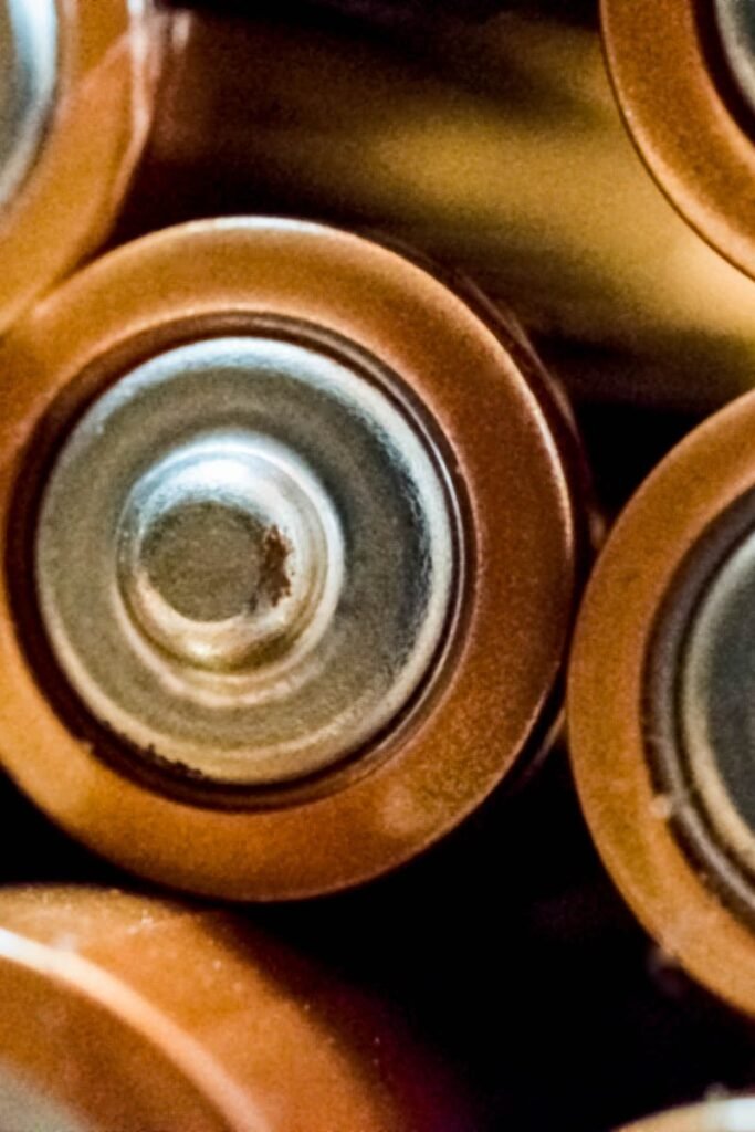 Detailed view of grouped cylindrical batteries showcasing industrial energy concepts.