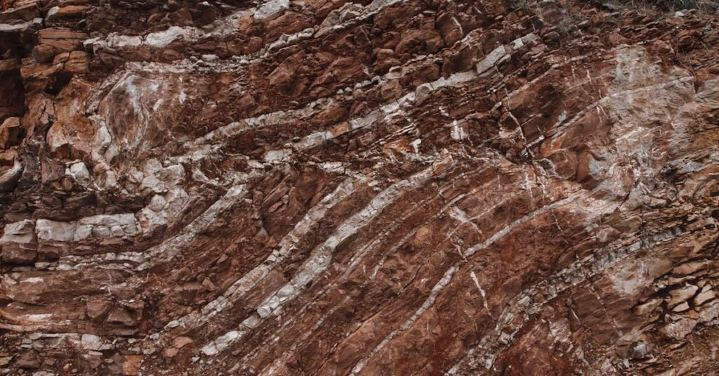 Detailed view of sedimentary rock showcasing erosion and texture patterns.